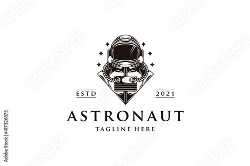 Spaceman Crest Logo Template