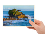 Hand and Tanah Lot Temple in Bali Indonesia (my photo)