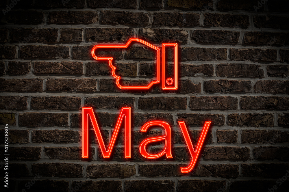 Obraz premium neon sign May