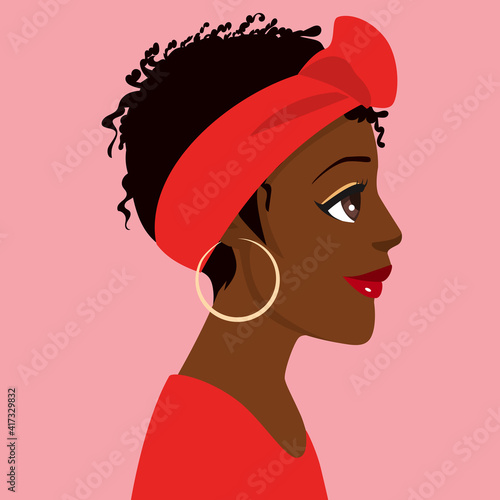 Illustration of a afro blac...