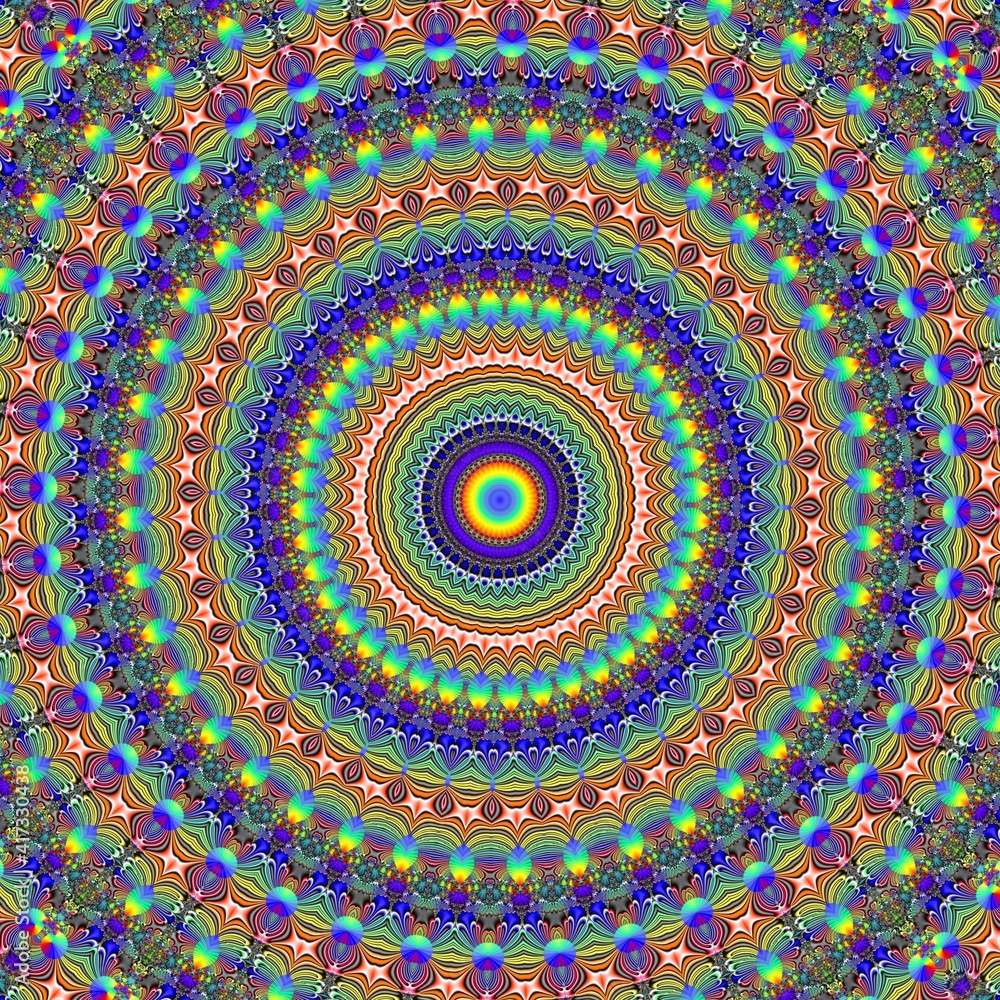 Obraz premium The colors in the series, awesome digital art paint. Background consists of fractal color texture and is suitable for use in projects on imagination, creativity and design. 3d fractal render
