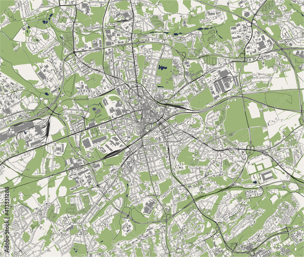 map of the city of Bochum, Arnsberg, Germany