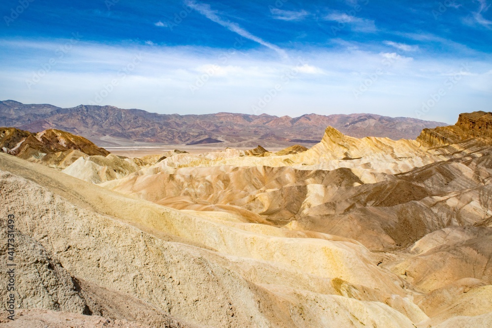 Barren Wilderness and Painted Rolling Hills of Death Valley National Park - California, USA Barren Wilderness and Painted Rolling Hills of Death Valley National Park - California, USA