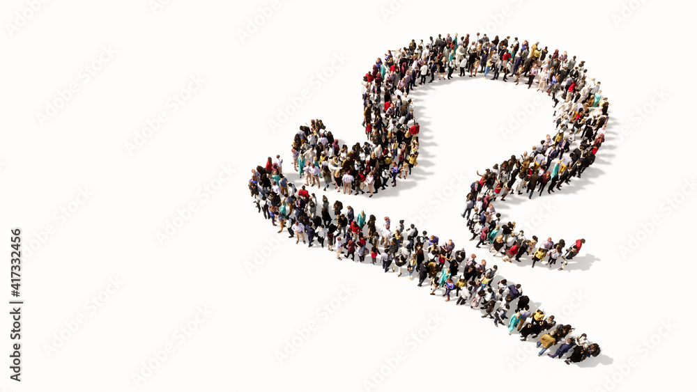 Concept or conceptual large gathering of people forming an libra zodiac sign on white background. A 3d illustration symbol for esoteric, the mystic, the power of prediction of astrology Concept or conceptual large gathering of people forming an libra zodiac sign on white background. A 3d illustration symbol for esoteric, the mystic, the power of prediction of astrology