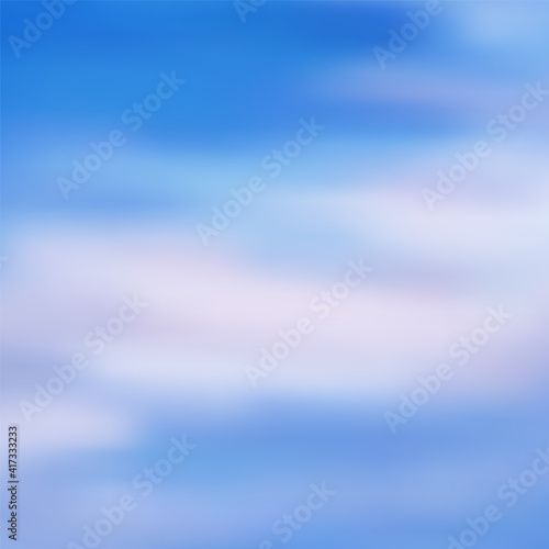 Vibrant blurred sea or sky clouds. Vector gradient background