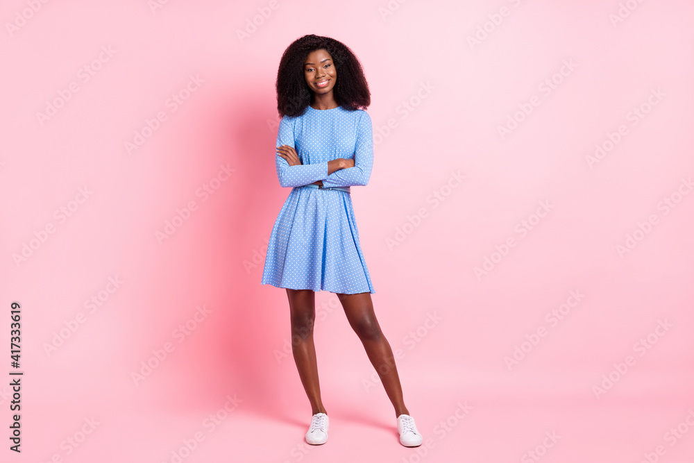 Photo of charming cool lady crossed 