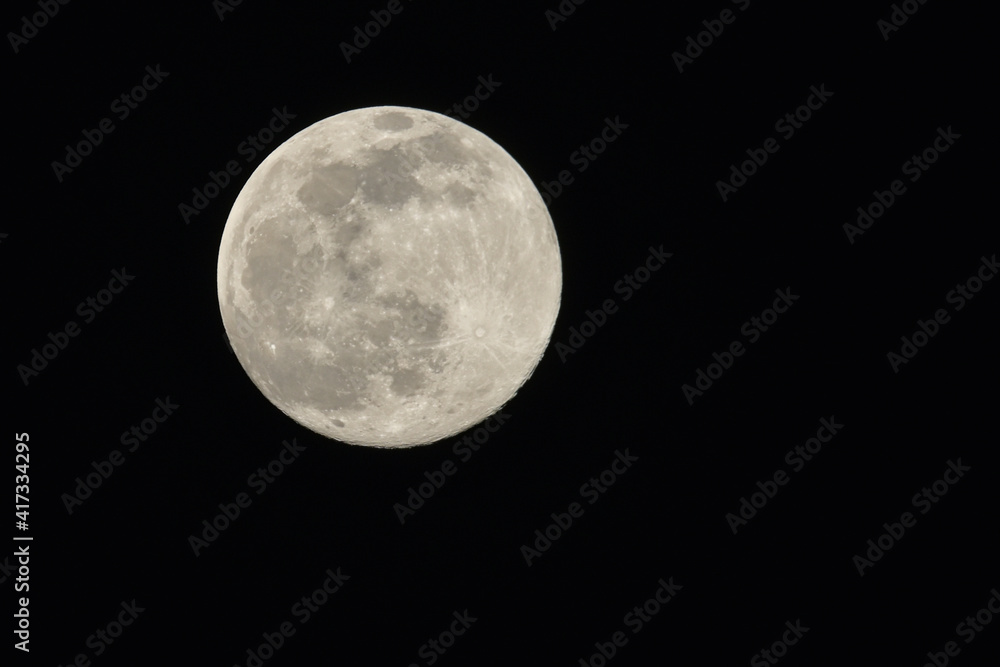 Large White Moon On A Night Sky Large White Moon On A Night Sky