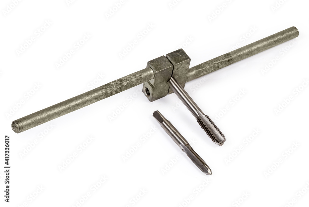 Plug tap fixed in tap wrench and one tap separately Plug tap fixed in tap wrench and one tap separately