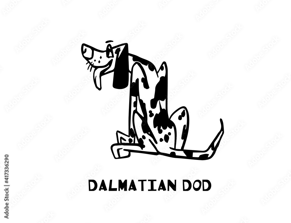 Dog. Cartoon style animal with decorate background. Vector illustration. Dog. Cartoon style animal with decorate background. Vector illustration.