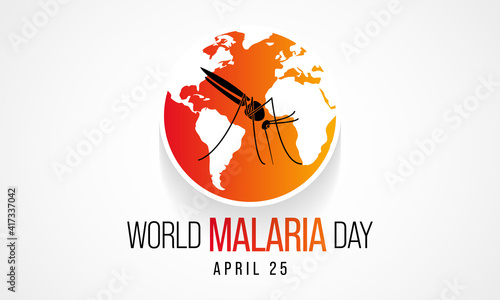 World Malaria Day is an international observance commemorated every year on April 25th and recognizes global efforts to control malaria. Vector illustration.