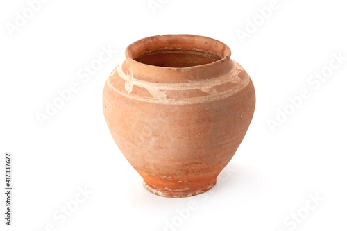 Foto Clay old jug handmade.