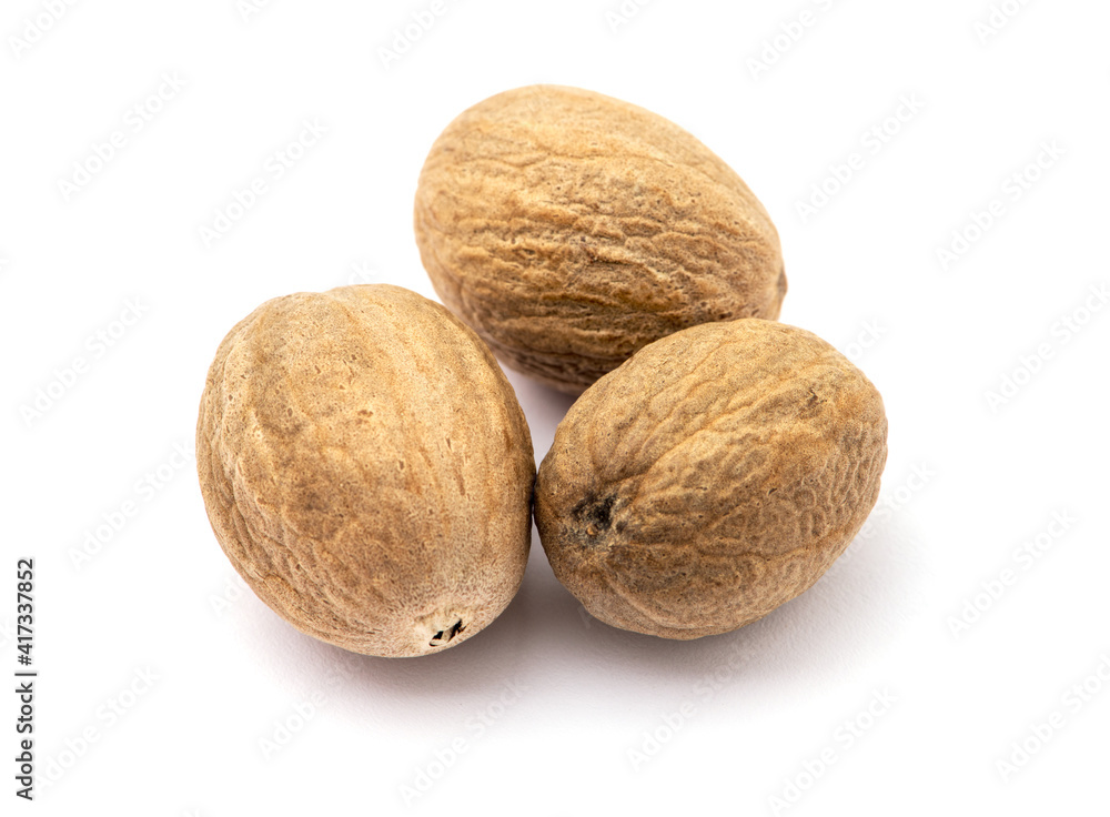 nutmeg isolated on white background nutmeg isolated on white background