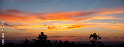 Colourful sunrise near Flagstaff in Arizona, USA