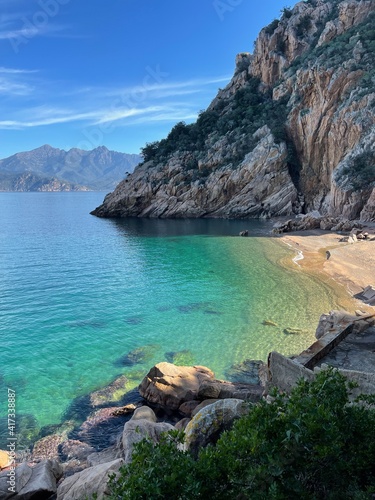 La plage de Ficajola, Piana en Corse