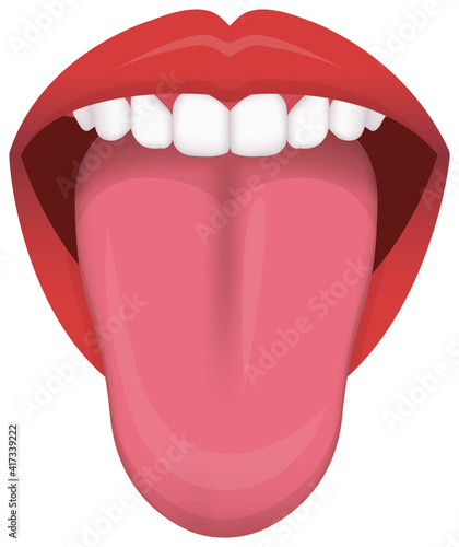 Tongue’s health sign vector illustration ( normal tongue )