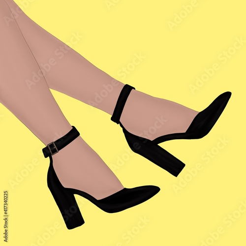 woman, legs, shoes, leg, isolated, heels, beauty, white, fashion, high, beautiful, black, shoe, f