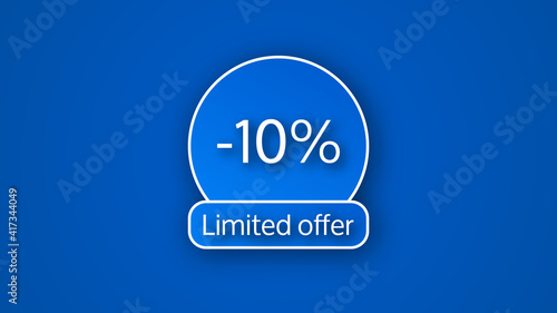 Blue limited offer banner