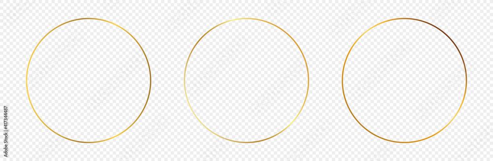 Gold glowing circle frame Gold glowing circle frame