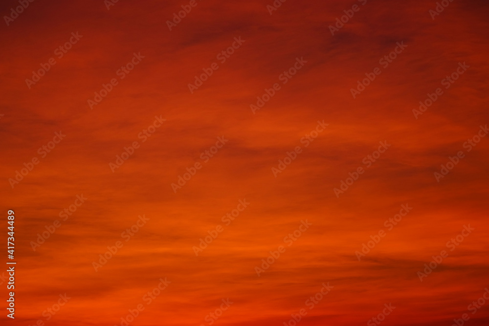 beautiful orange sky at sunset