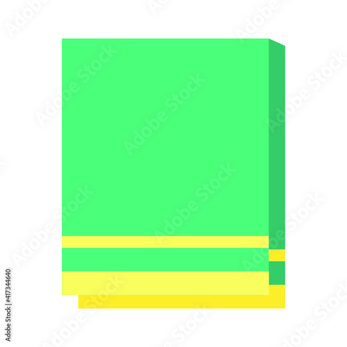 Vector illustration of summer holidays attributes on background. Beach towel icon.	