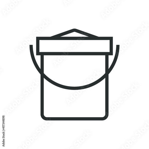 Vector illustration of summer holidays attributes on background. A beach bucket icon.	