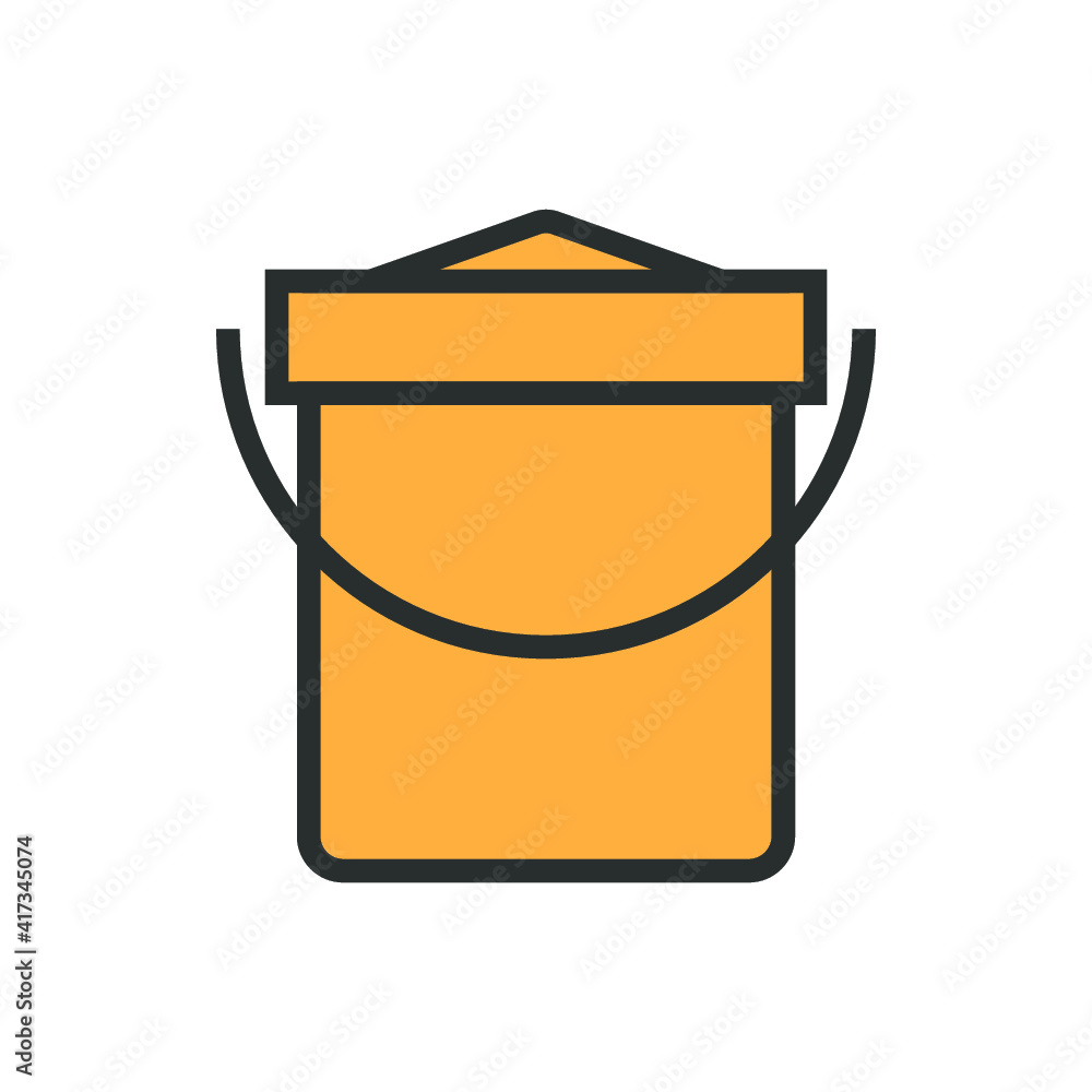 Vector illustration of summer holidays attributes on background. A beach bucket icon. Vector illustration of summer holidays attributes on background. A beach bucket icon.