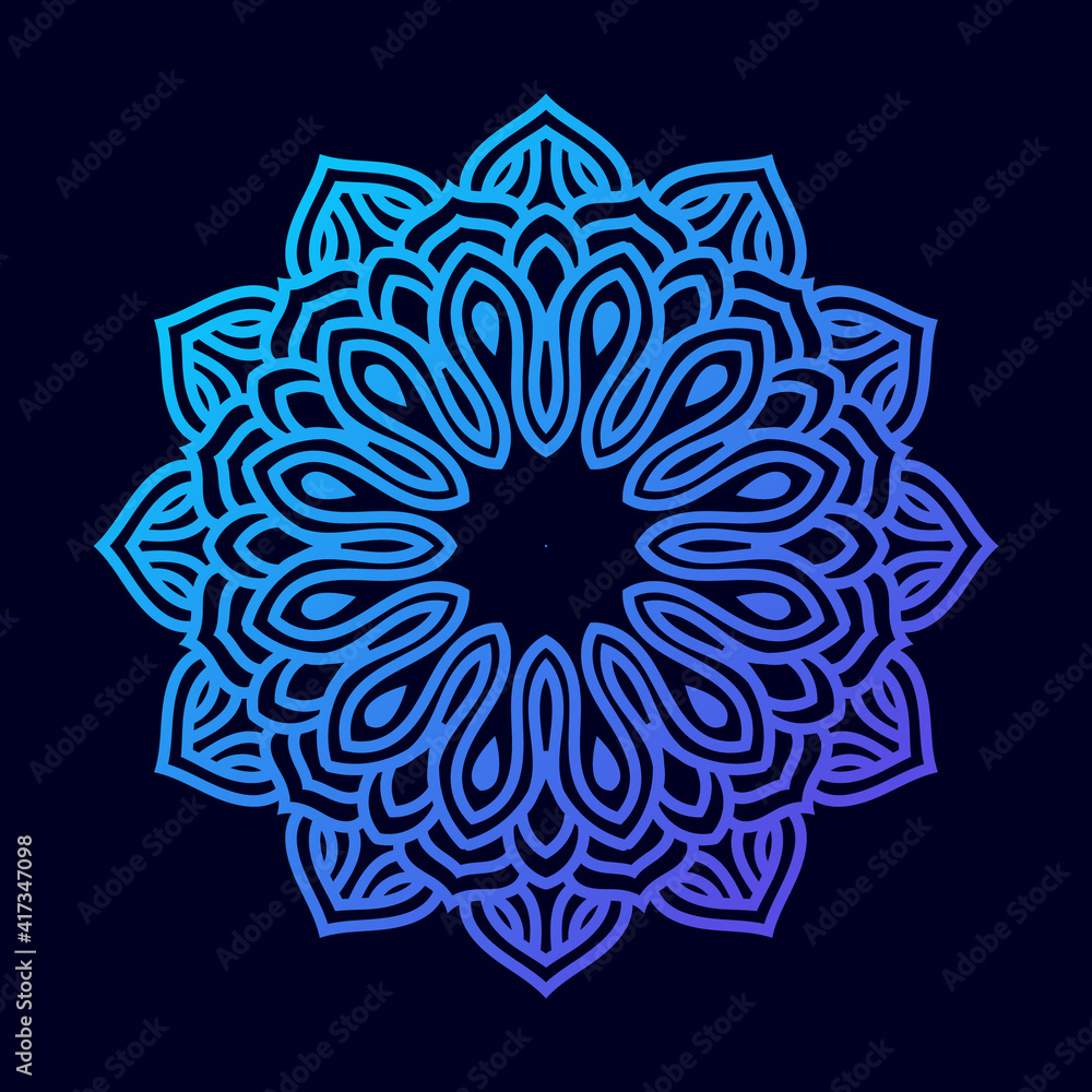Vector ornamental Round gradient mandala design vector logo icon illustration for print Vector ornamental Round gradient mandala design vector logo icon illustration for print