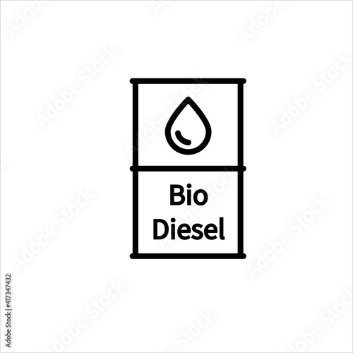 Colza, rapeseed, canola eco diesel. Vector sign in a simple style isolated on a white background. 64x64 pixel.