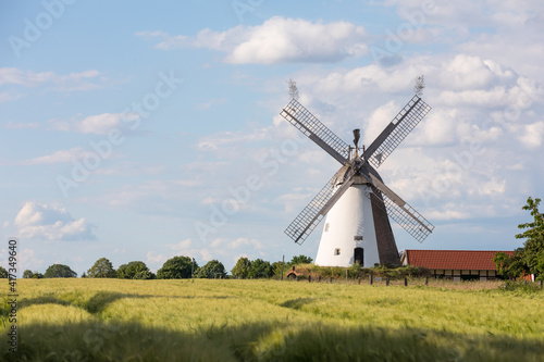 Historische Windmühle in Südhemmern, Hille, Deutschland