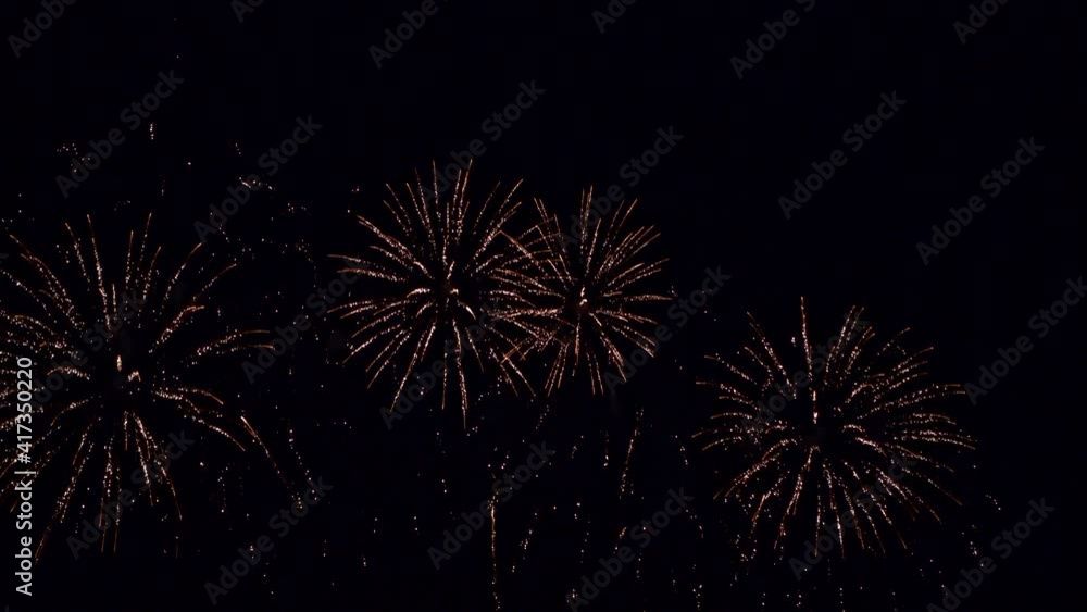 Majestic fireworks at night sky, celebration of Independence day or New year Majestic fireworks at night sky, celebration of Independence day or New year