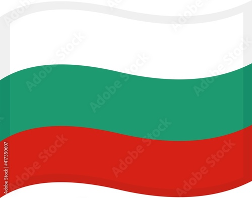 Vector emoticon illustration of the flag of Bulgaria