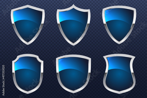 Protect guard shield plain line concept