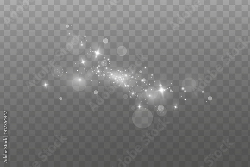 Boko background.Christmas dust, light effect, decoration, glowing particles.