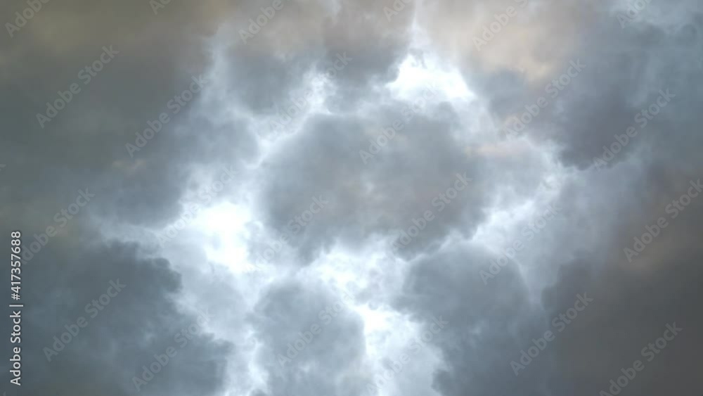 dark clouds moving in the blue sky with a thunderstorm. dark clouds moving in the blue sky with a thunderstorm.