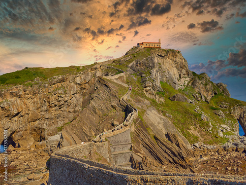 San Juan de Gaztelugatxe in Basque Country, Spain. photo