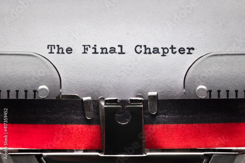Принти на полотні The Final Chapter written on an old typewriter