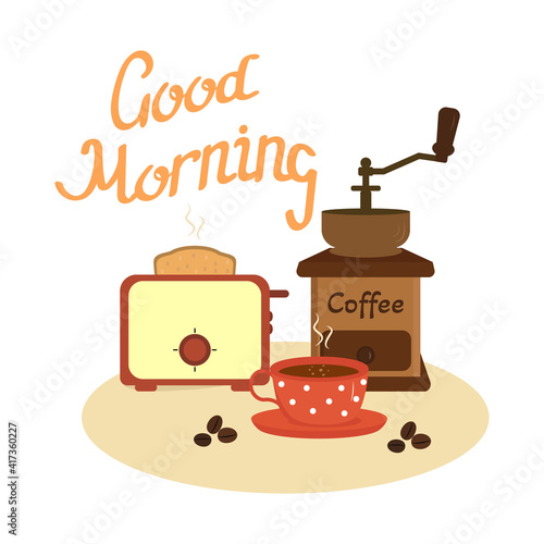 Good Morning vector illustration for your design