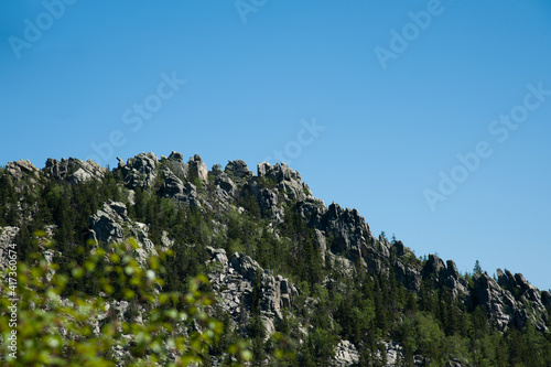 Mount Taganay and clear blue sky photo