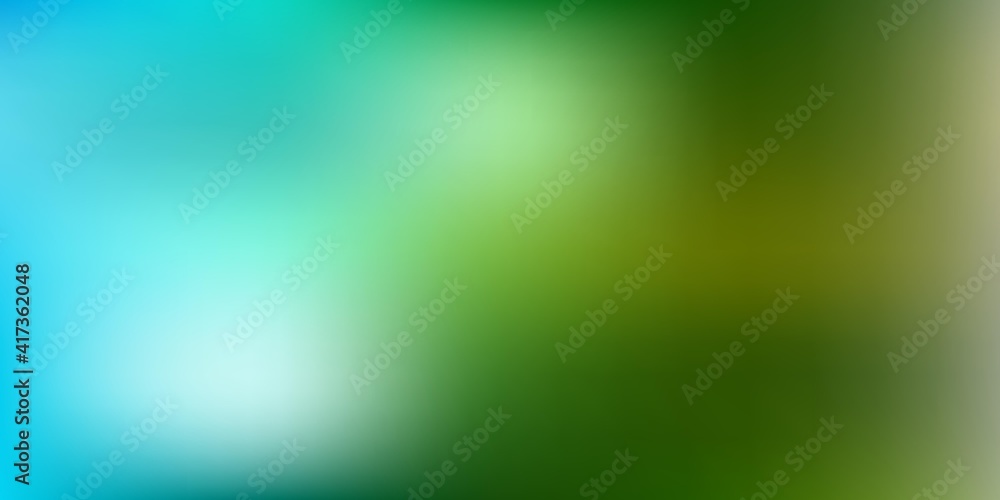 Obraz premium Light blue, green vector gradient blur background.