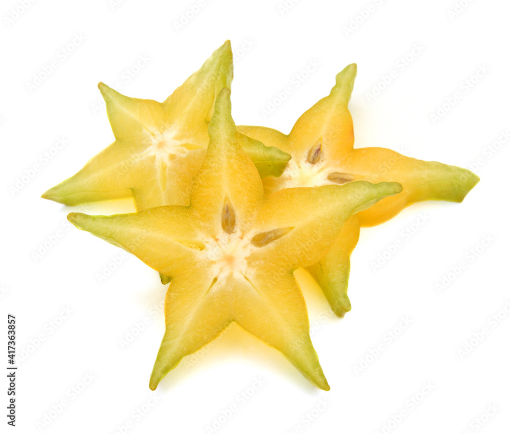 Fototapeta premium Carambole on white background