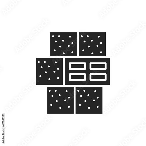 Foamed gypsum color line icon. Pictogram for web page, mobile app, promo.