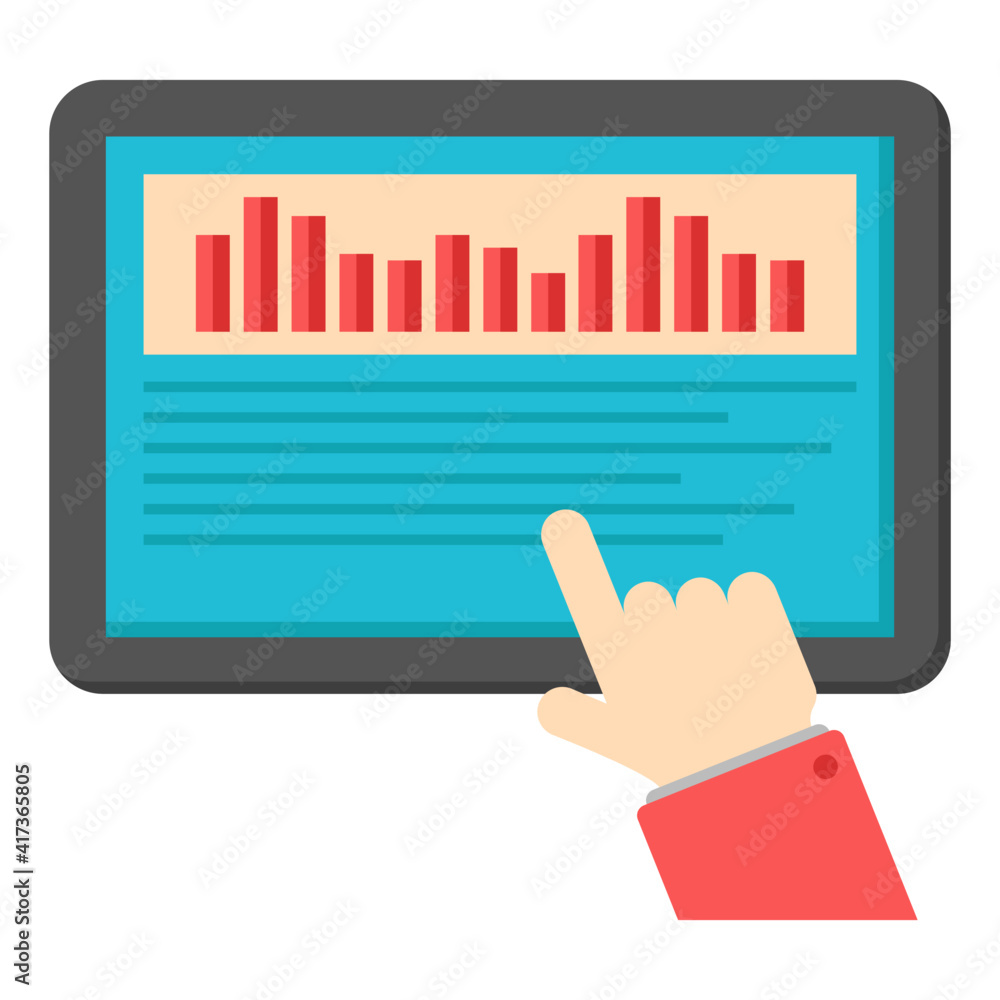 Editable flat design of online analytics Editable flat design of online analytics