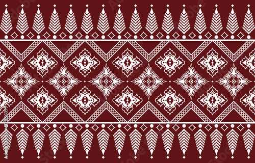 Ethnic cloth geometric pattern. On Asian style rug EP.5.