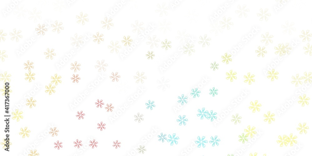 Light blue, yellow vector abstract backdrop with leaves. Light blue, yellow vector abstract backdrop with leaves.