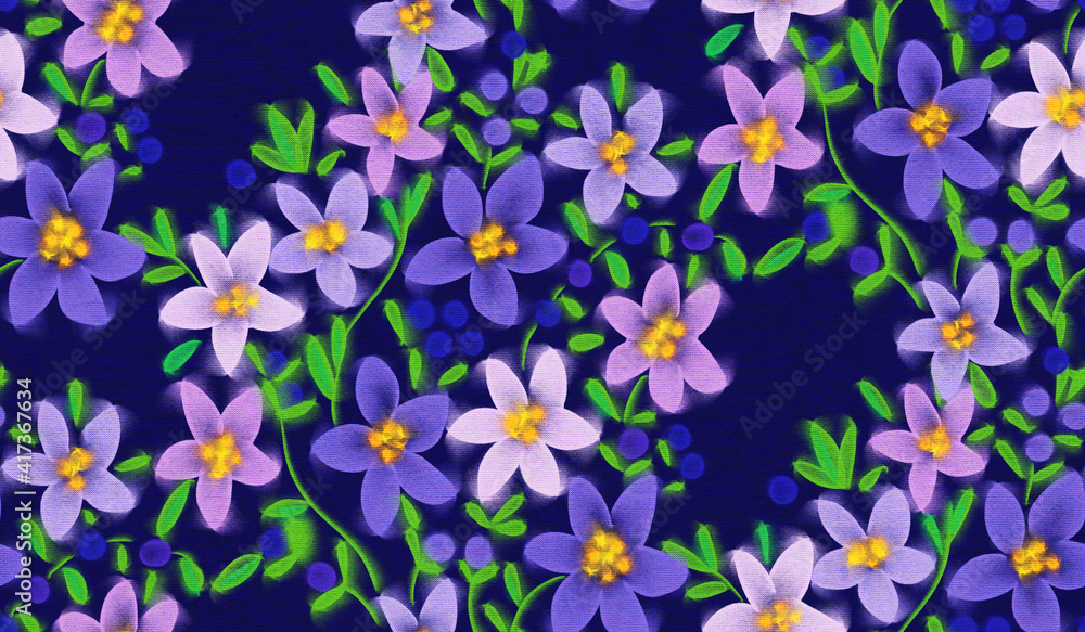 Seamless pattern with bright spring flowers Seamless pattern with bright spring flowers