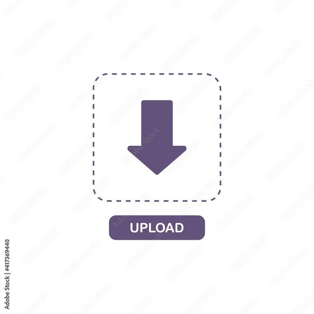 The blank white button with upload pictogram the white download button vector Illustration . The blank white button with upload pictogram the white download button vector Illustration .