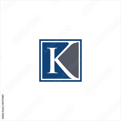 Free Download Initial Letter K Logo Design in Square Shape for Modern Digital Branding and Corporate Identity Concept - GFXLoad