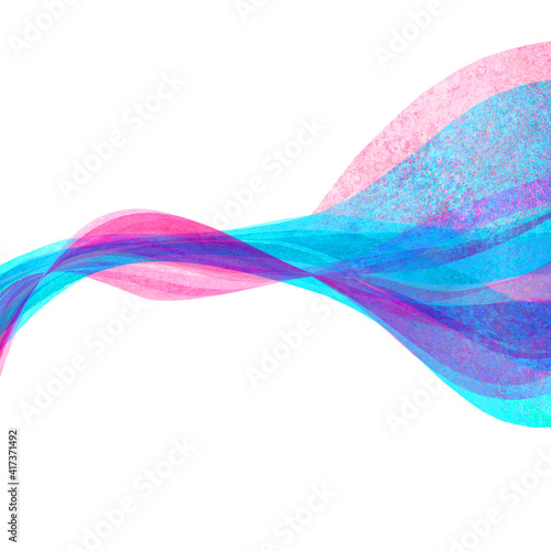 Watercolor transparent wave...