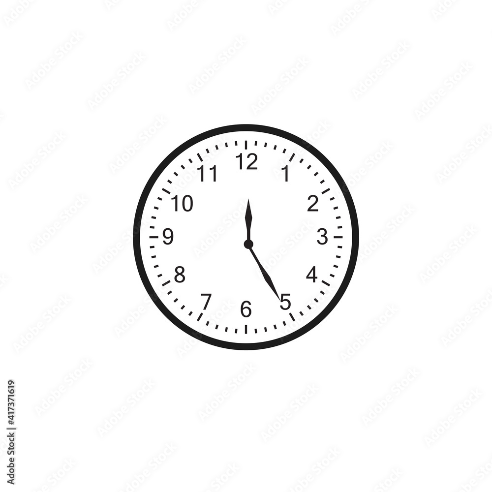 Time clock isolated icon for wab design. Simple vector illustration on white background. Time clock isolated icon for wab design. Simple vector illustration on white background.