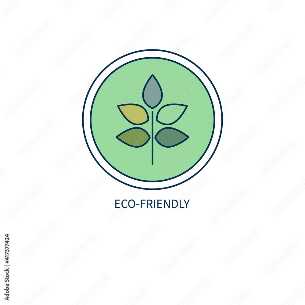 Eco friendly product logo. Sprout in circle Eco friendly product logo. Sprout in circle